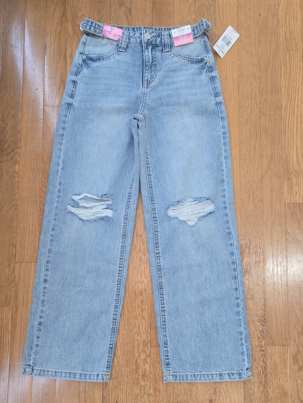 VANILLA STAR BRAND GIRL'S DISTRESSED BLUE JEANS SIZE 10
